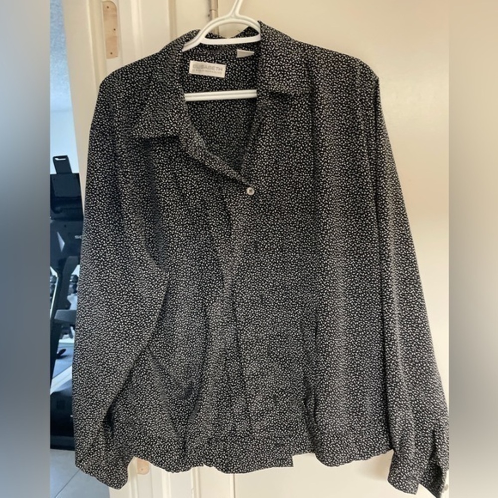 Elizabeth Liz Claiborne Inc long sleeve blouse size 16